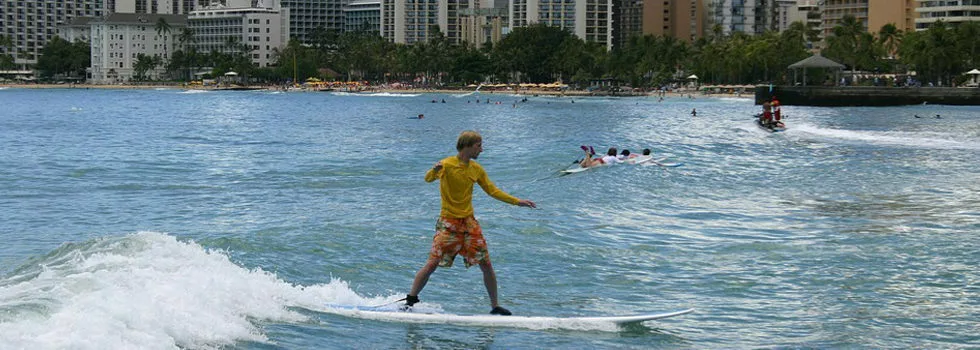 Surfing waikiki