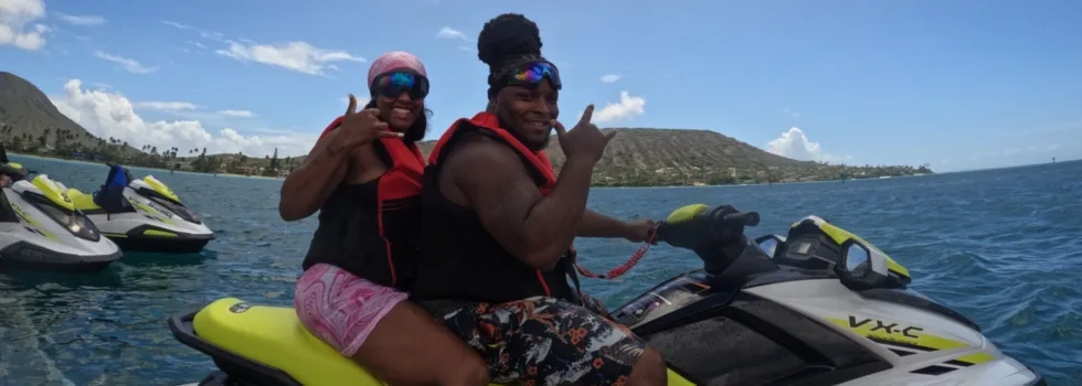 Cute couple jetski rental oahu