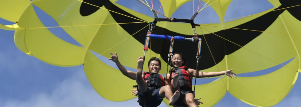Smile face parasail on oahu