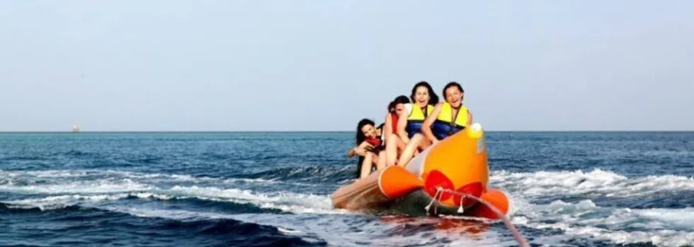 Family banana boat ride oahu