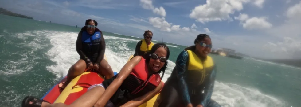 Fast banana boat ride oahu
