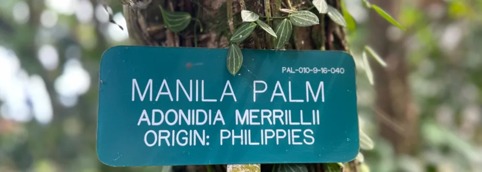 Botanical garden signage