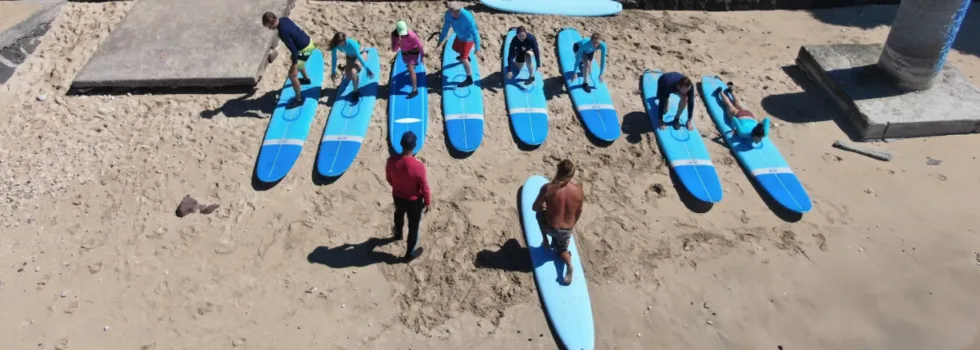 Waikiki surf school land lesson