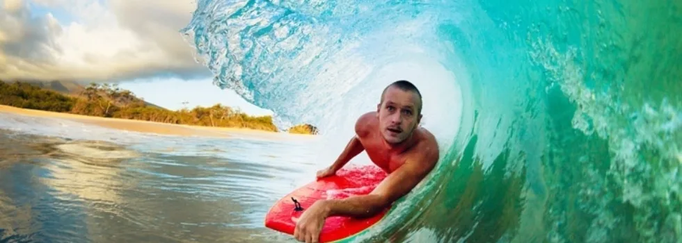 Learn to get barreled on body board