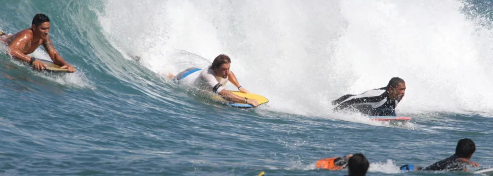 Body board lesson at waikiki walls