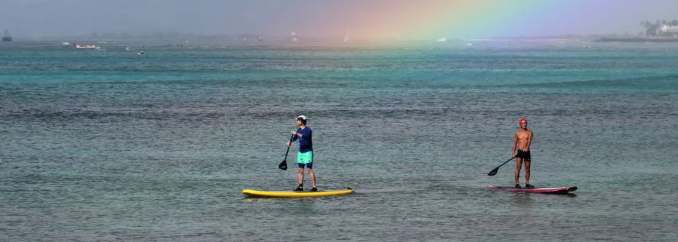 Sup lesson waikiki rainbow