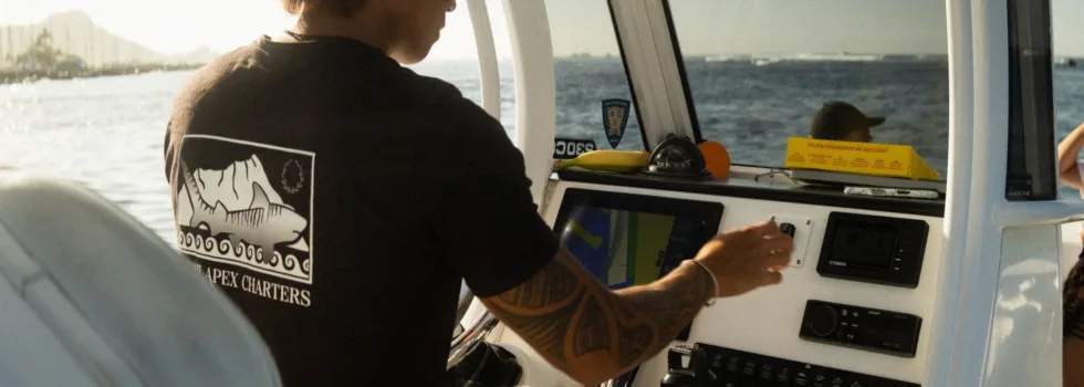 Sunset small boat captain