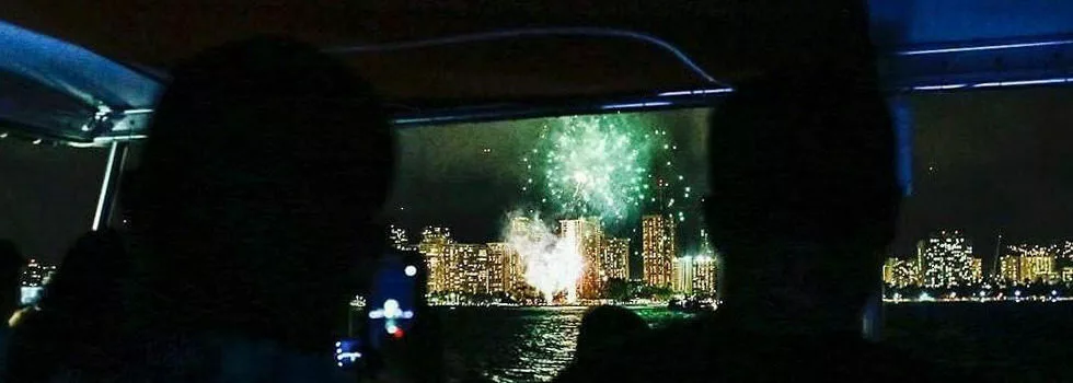 Waikiki Boat Fireworks