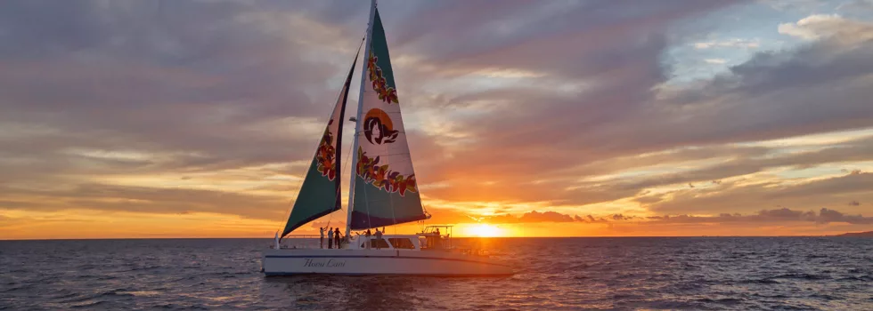 Sunset sailing catamaran hawaii waianae