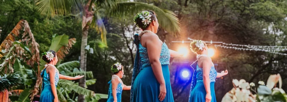 Beautiful setting for mauna lani luau