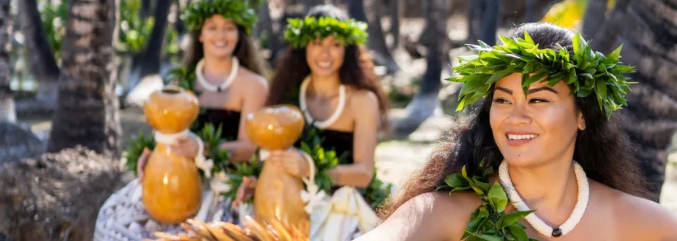 Wahine hula dancer waikoloa