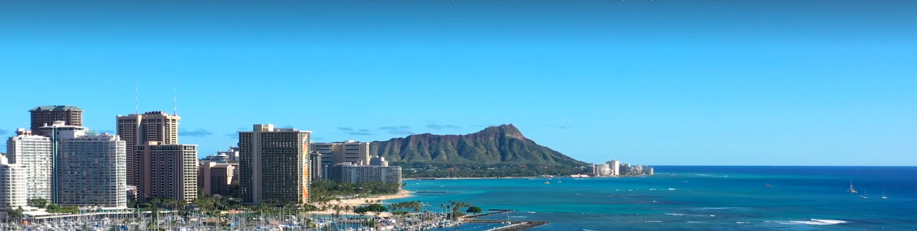 Waikiki landscape marina hawaii vacations