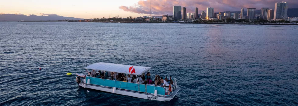 Waikiki snorkel pontoon sunset