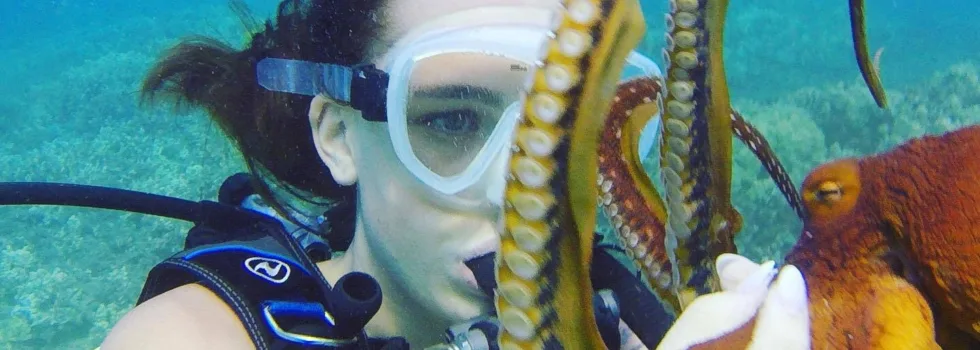 Octopus close up scuba maui
