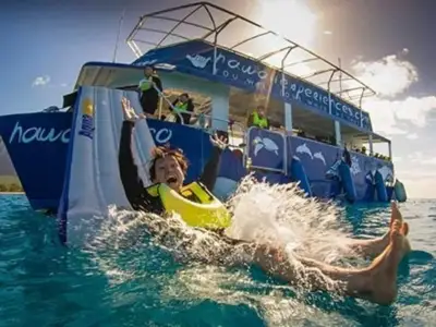 West Side Dolphin Adventure & Activity Boat: Waterslide boat waianae