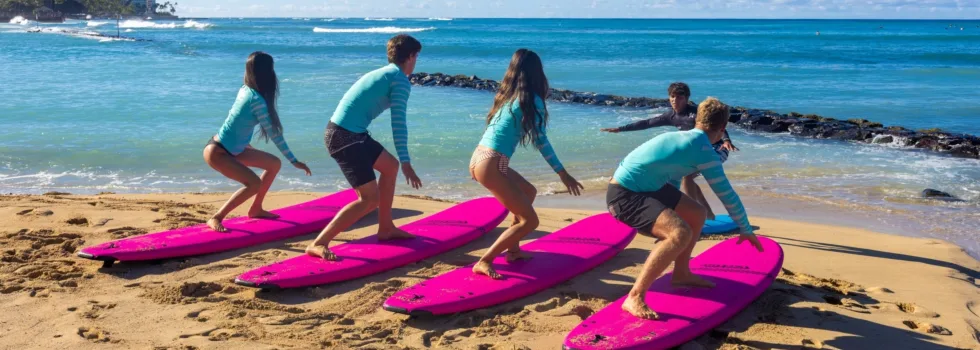 Land lesson before pro surf lesson