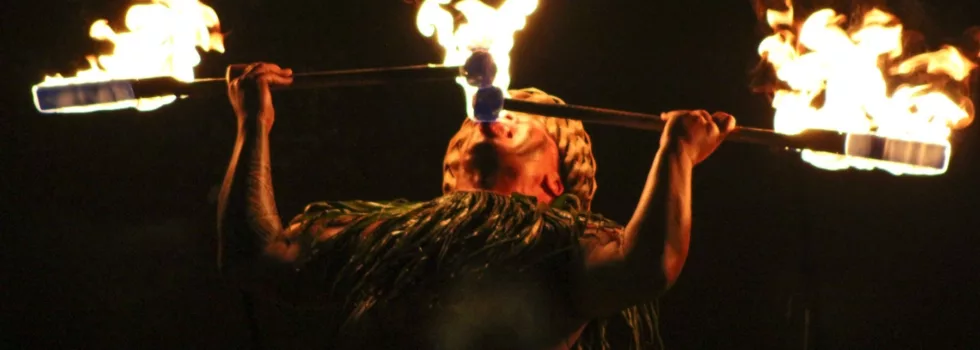 Dangerous fire dance hawaii
