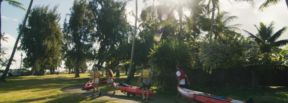 Kayak caddy kailua beach