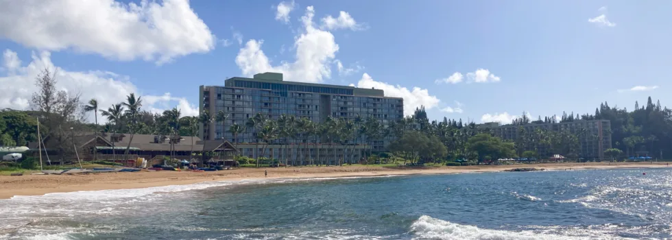 Kalapaki beach from breakwall
