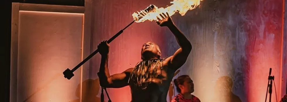 Kauai fire knife dance