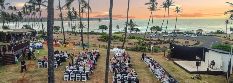 Kauai luau at sunset