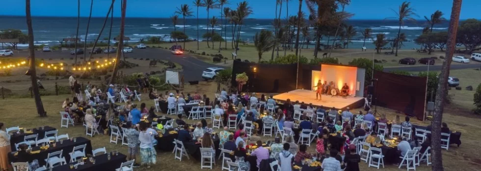 Kauai luau table layout