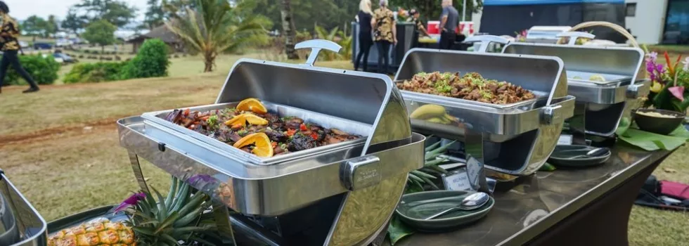 Luau buffet food kauai