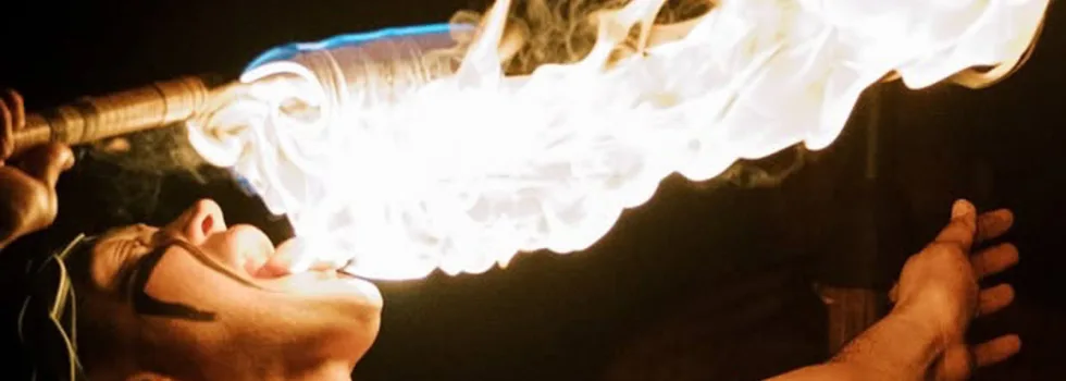 Weekly fire dance show kilauea