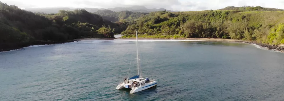 Napali coast sunset sailing