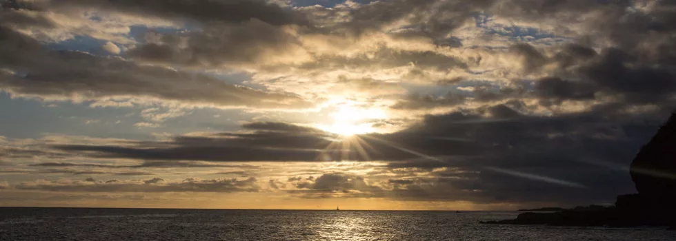 Sunset on the napali coast kauai