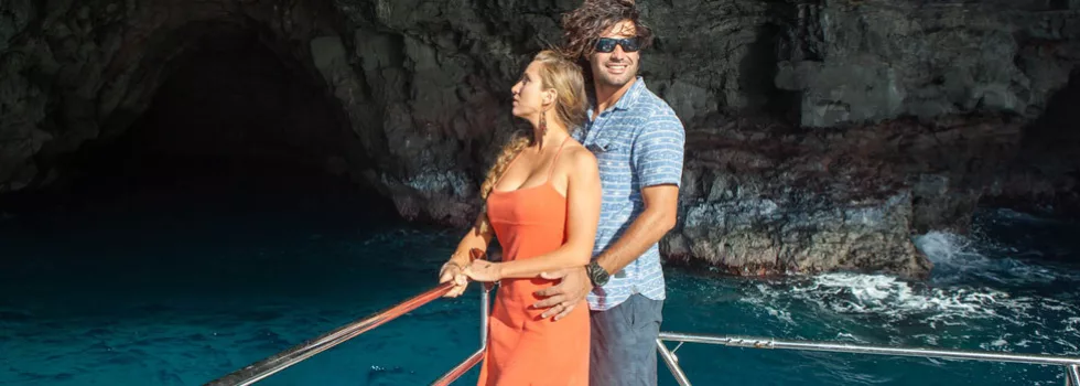 Romantic boat cruise on kauai