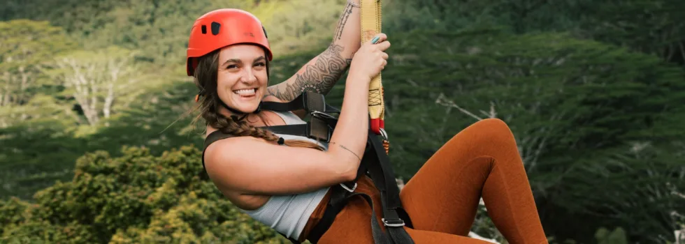 Fun female zipline
