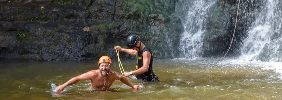 Man finished rappelling kauai waterfall