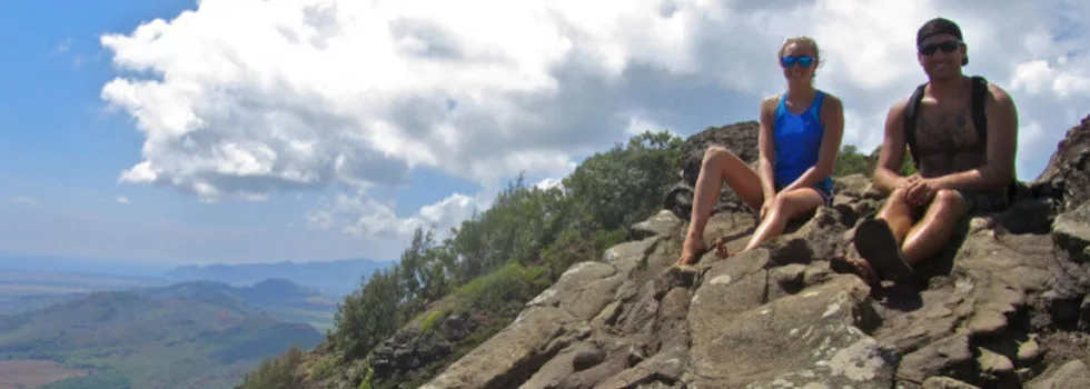 Hiking mountains in kauai