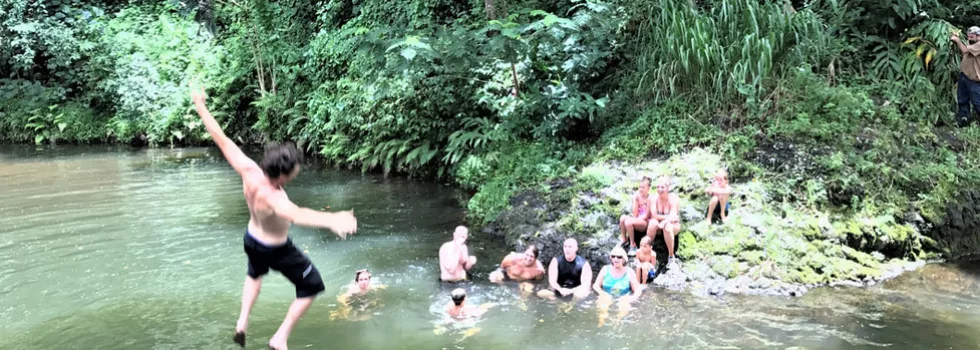 Waterfall hiking on kauai