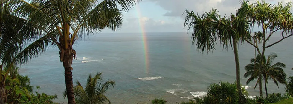 Anini beach rainbow kauai