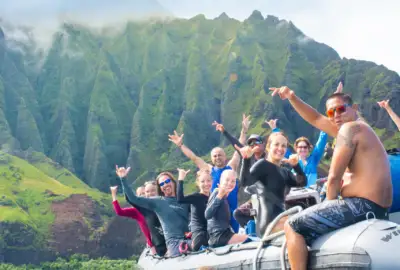 Nā Pali Coast Raft & Snorkel Adventure: Raft tour kalalau