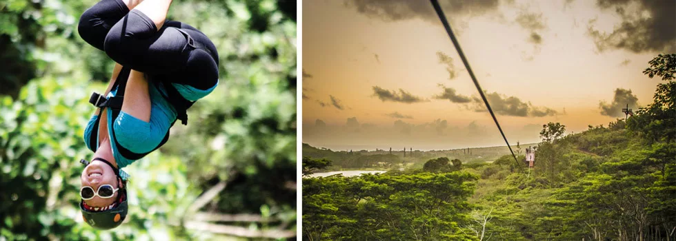 Upside down zipline kauai