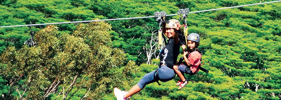 Zipline with kids kauai