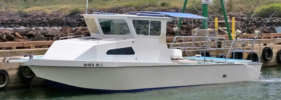 Deep sea fishing boat kauai
