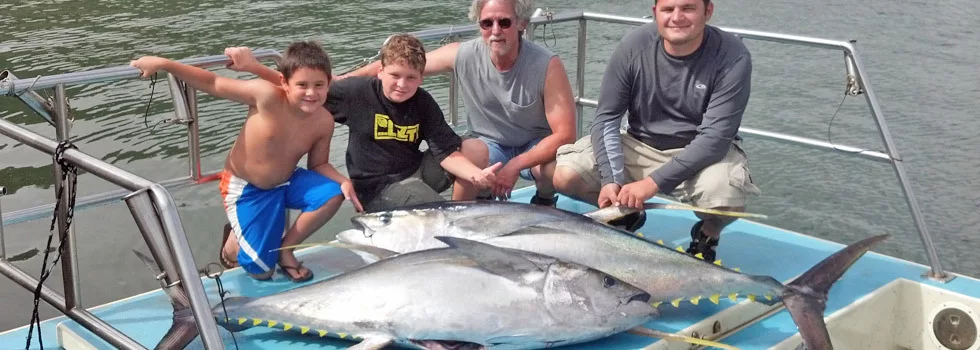 Fishing charter for young boys