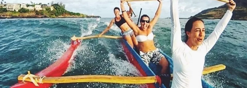 Outrigger canoe surf kauai