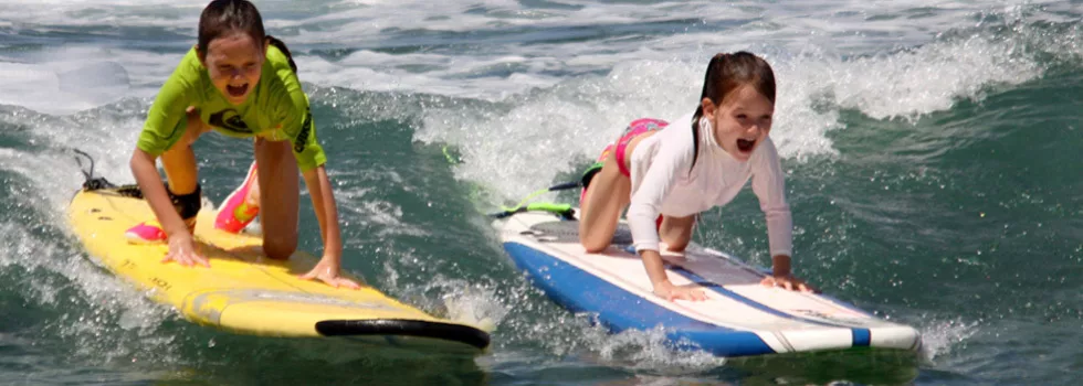 Kids surf lessons kauai