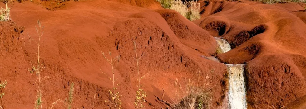 Red dirt waterfall waimea kauai