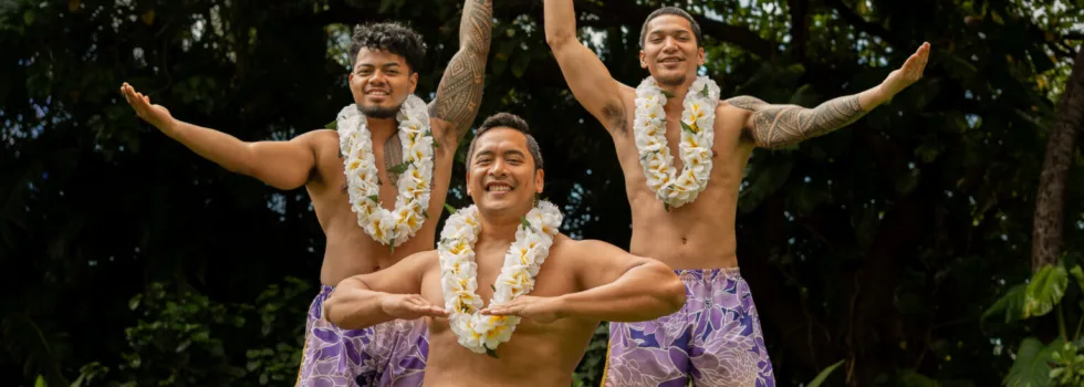 Male hula dancers