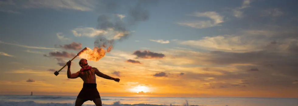 Fire dancers at koolina oahu