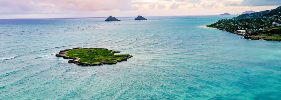 Kailua bay drone photo