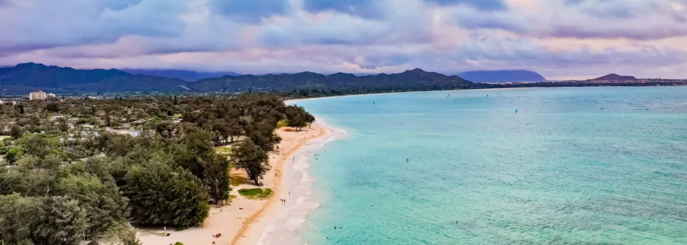 Kailua beach drone photo