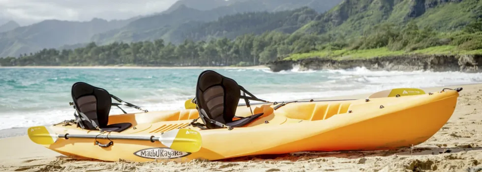 Rental kayak on east oahu beach