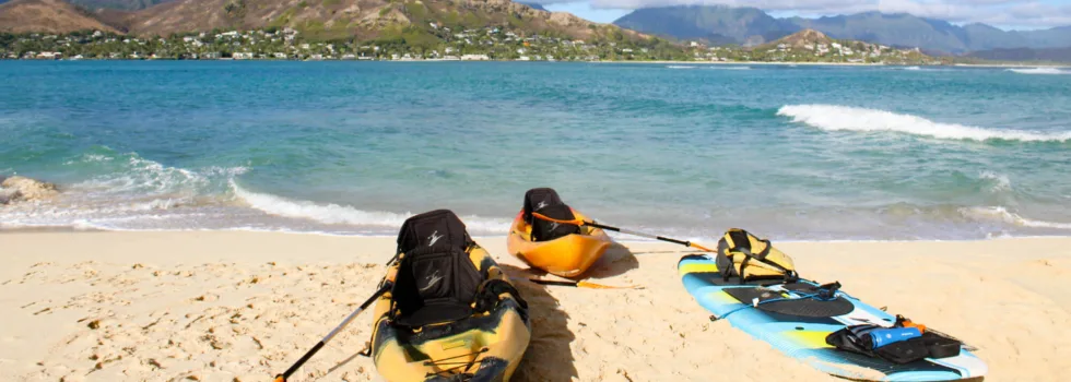 Mokulua island rental kayak landing